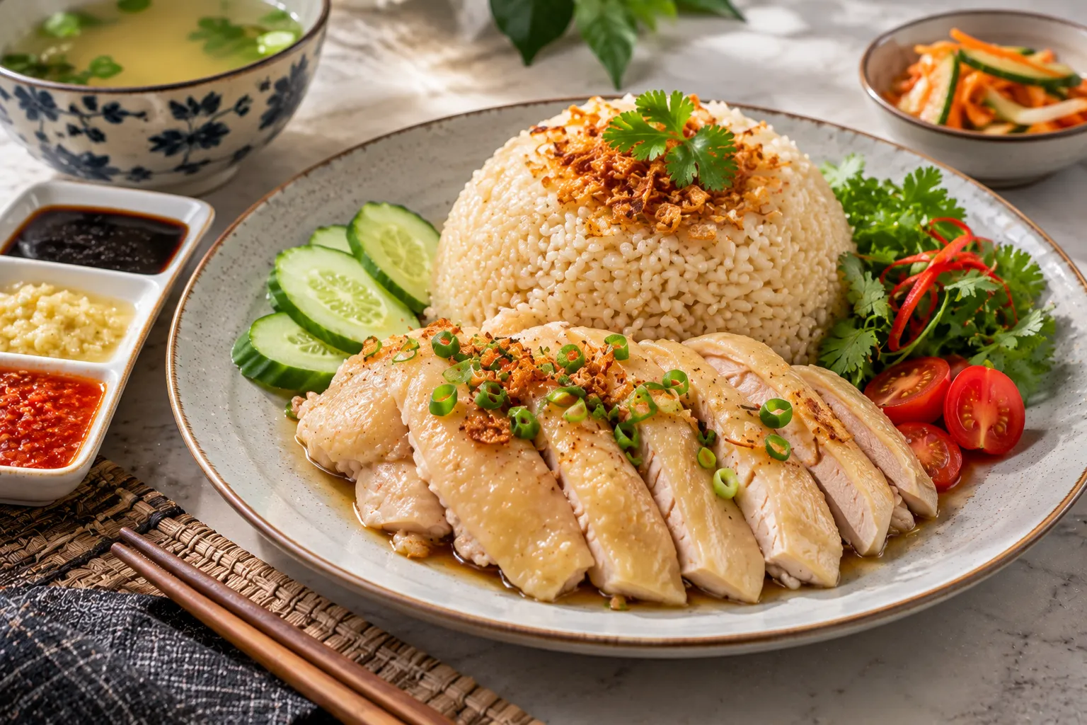 Singapore Hainanese Chicken Rice