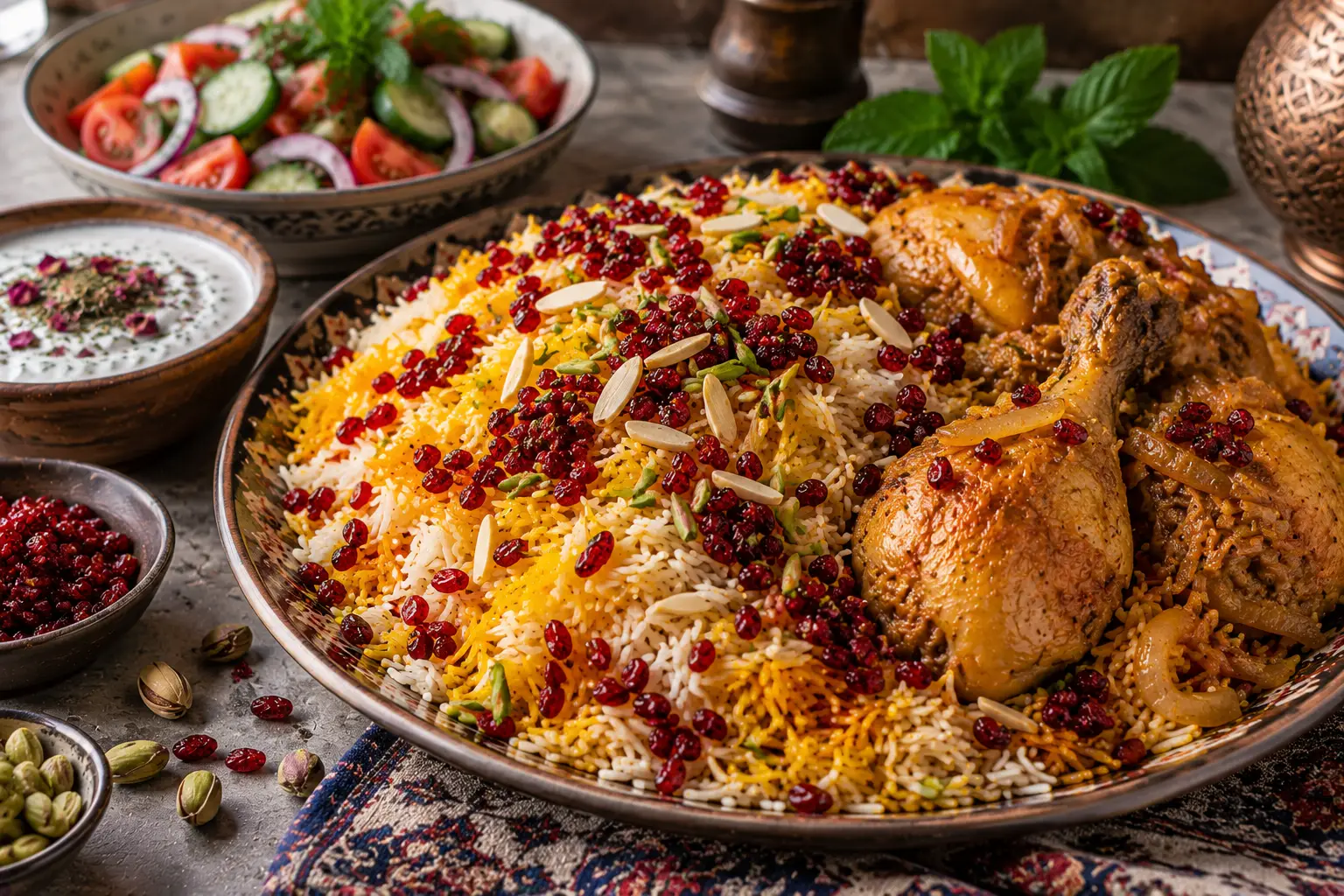 Persian Zereshk Polo ba Morgh