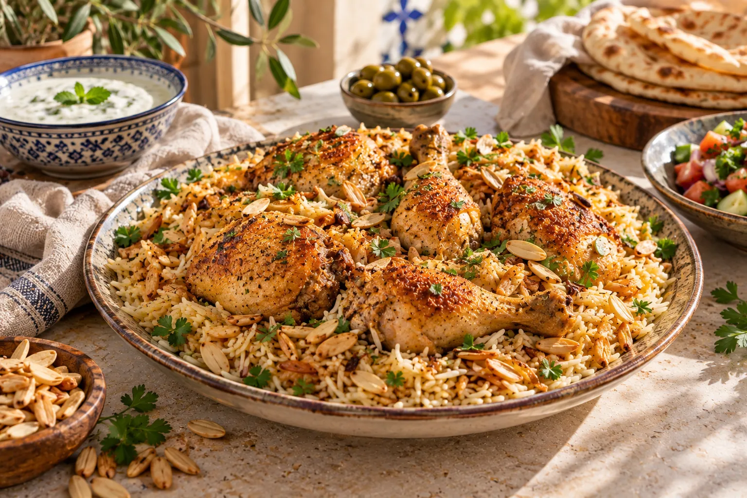 Syrian Chicken Pilaf (Roz Djej)