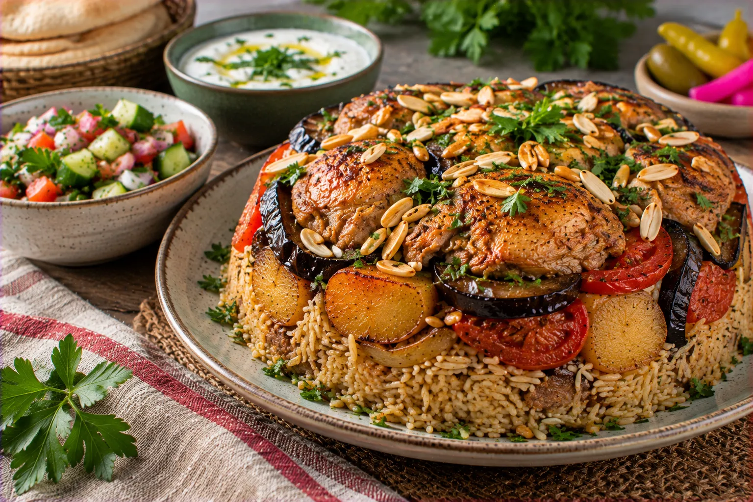 Palestinian Chicken Maqluba