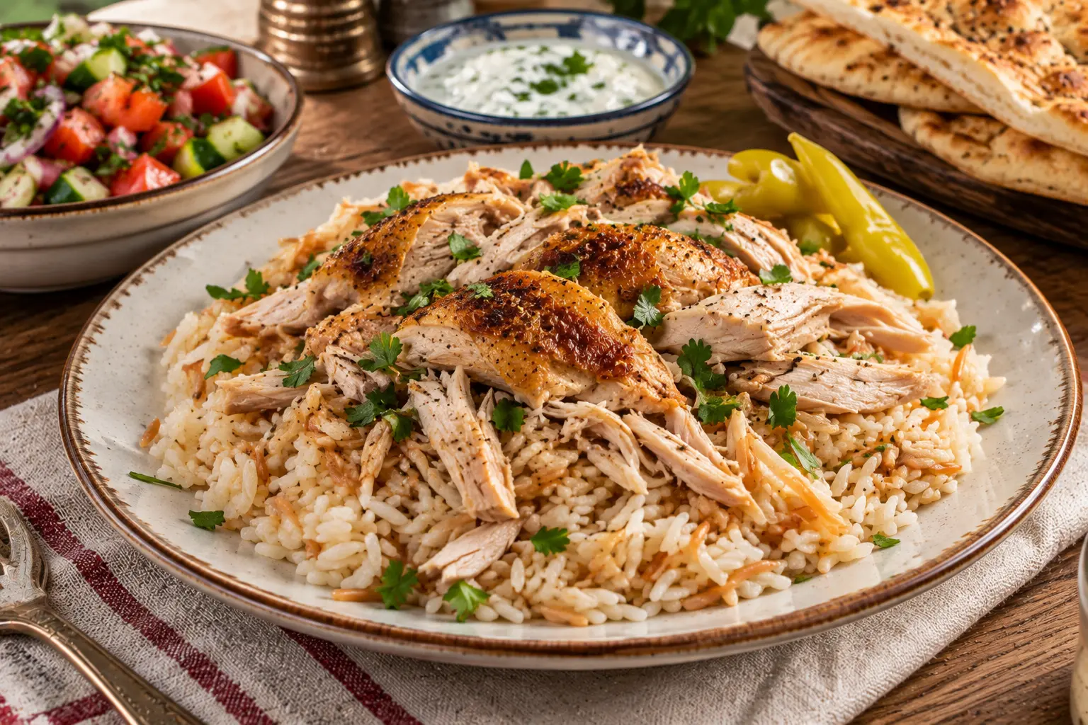 Turkish Tavuklu Pilav